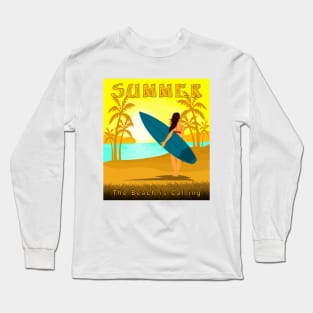 THE BEACH IS CALLING, SUMMER Long Sleeve T-Shirt